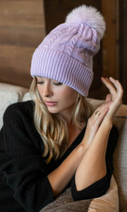 Cable-Knit Cashmere Beanie