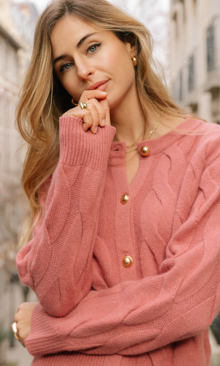 Chamonix Cable Cashmere Cardigan