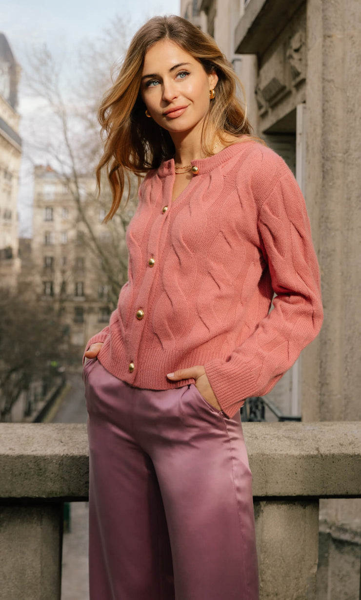 Chamonix Cable Cashmere Cardigan