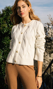 Chamonix Cable Cashmere Cardigan