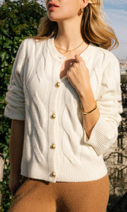 Chamonix Cable Cashmere Cardigan