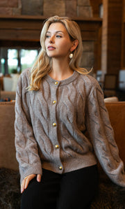 Chamonix Cable Cashmere Cardigan