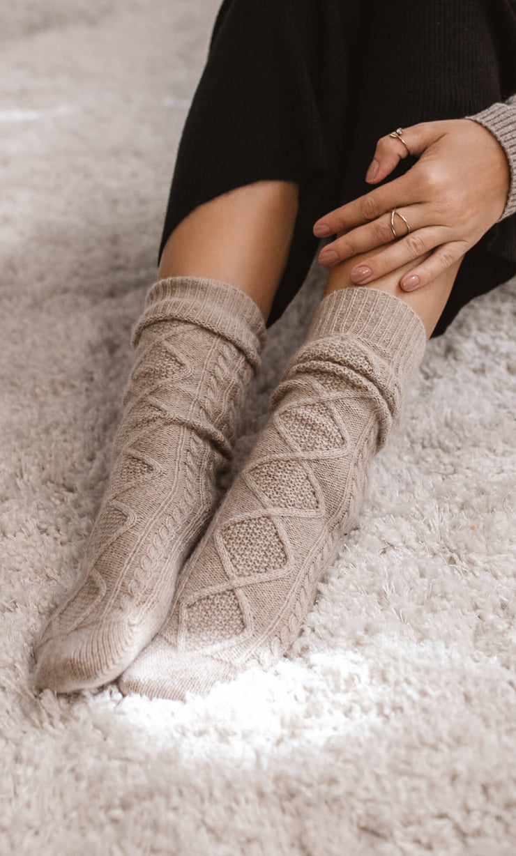 Diamond Cashmere Socks