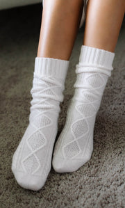 Diamond Cashmere Socks