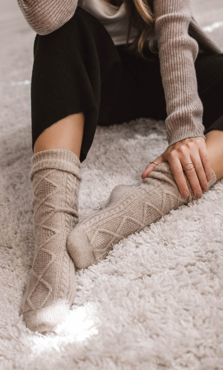 Diamond Cashmere Socks