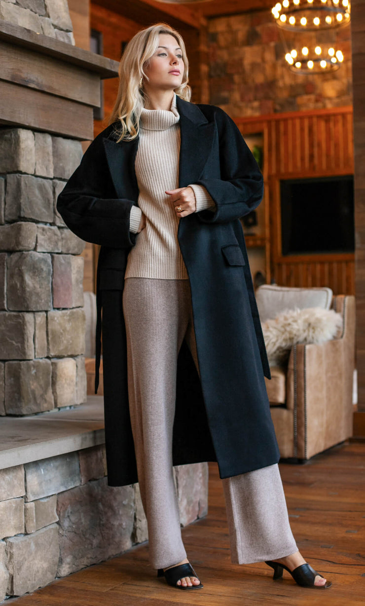 Raphaella Double-Breasted Cashmere Coat