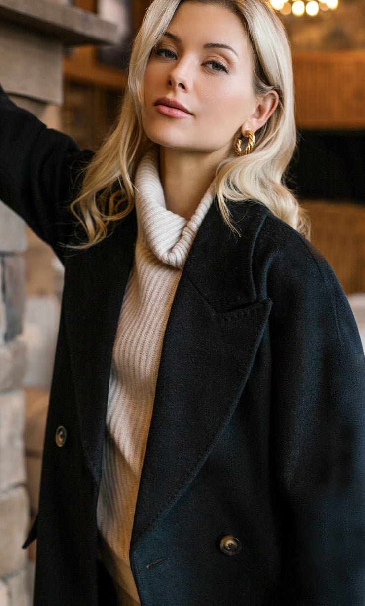Raphaella Double-Breasted Cashmere Coat