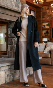 Raphaella Double-Breasted Cashmere Coat