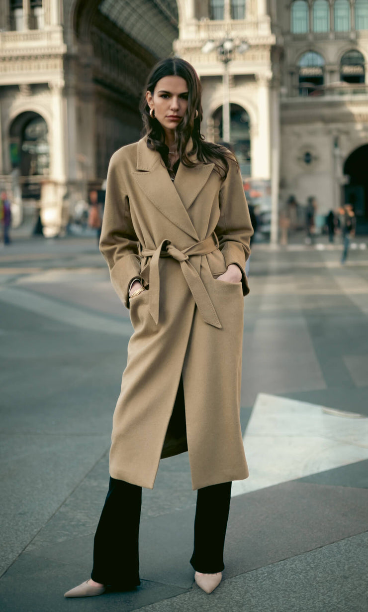 Raphaella Double-Breasted Cashmere Coat