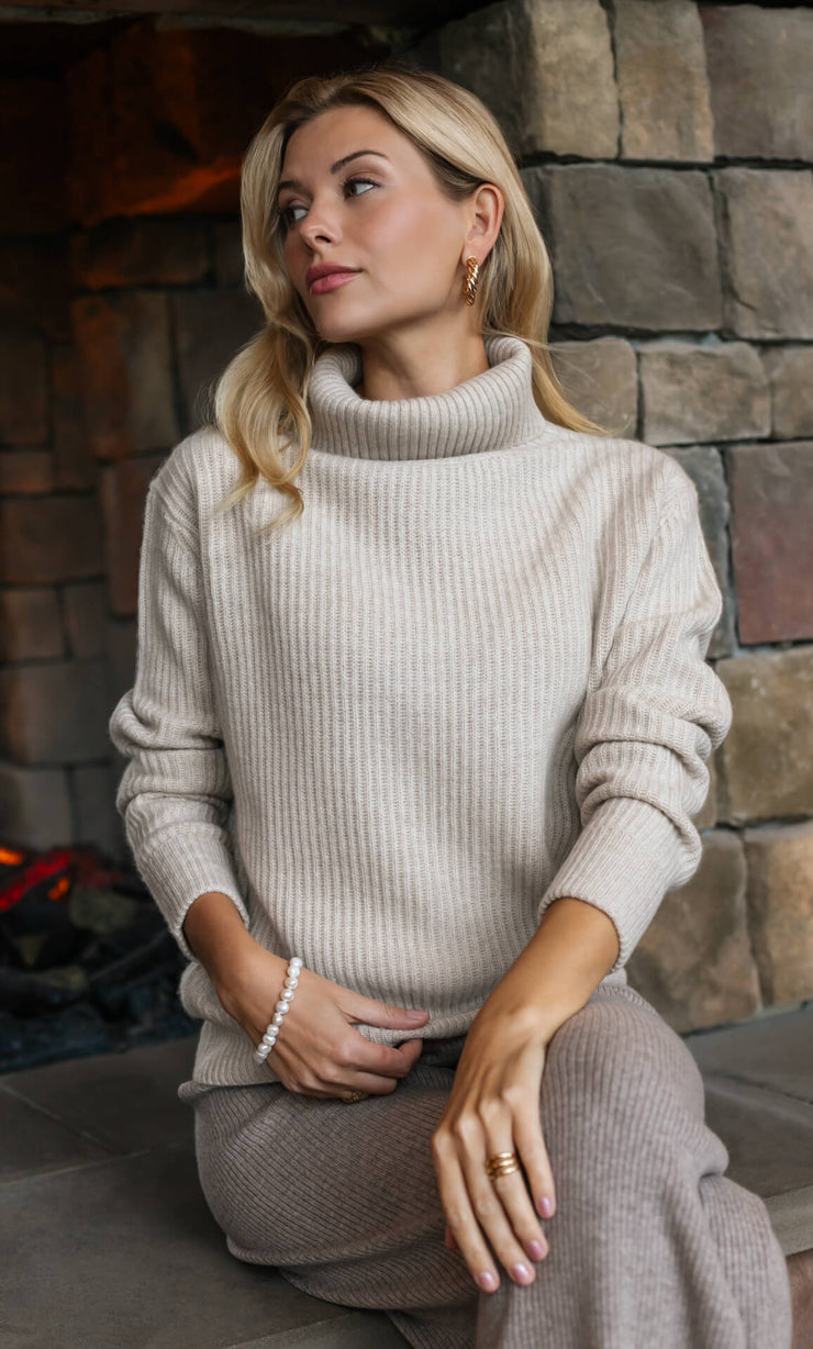 Tessa Cashmere Turtleneck Sweater