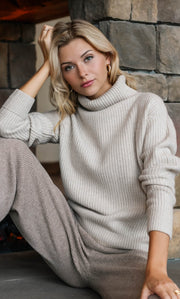 Tessa Cashmere Turtleneck Sweater