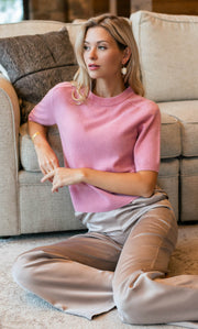 Vittoria Short-Sleeve Cashmere Sweater