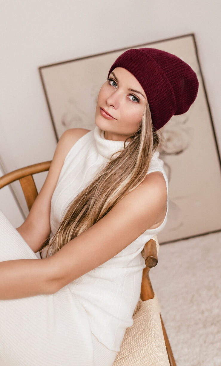 Wave Cashmere Beanie