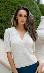 Waverly Knit Polo - Silk & Cashmere