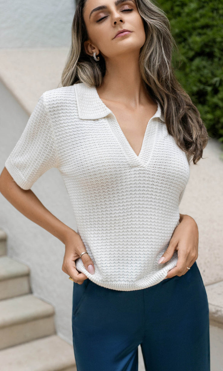 Waverly Knit Polo - Silk & Cashmere