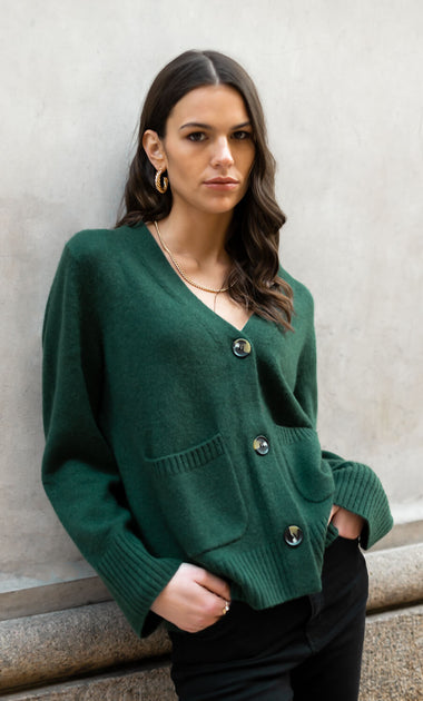 Chiara Luxe Cashmere Cardigan - 100% Luxury Cashmere