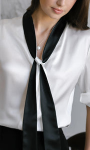 Vinci Silk Bow Blouse