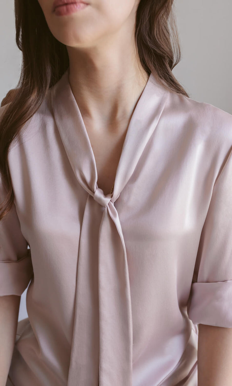 Vinci Silk Bow Blouse