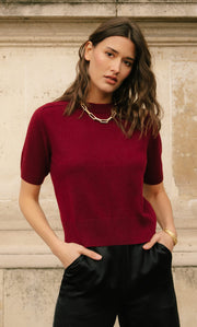 Vittoria Short-Sleeve Cashmere Sweater