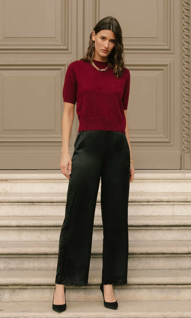 Vittoria Short-Sleeve Cashmere Sweater