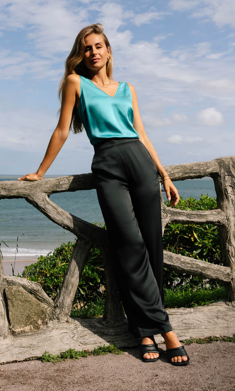 Amalfi Silk Tank - 100% Silk Tank | Ravella Luxury Silkwear