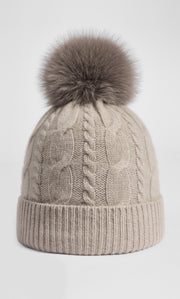 Cable-Knit Cashmere Beanie
