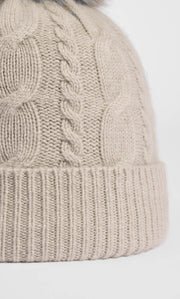 Cable-Knit Cashmere Beanie