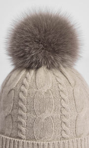 Cable-Knit Cashmere Beanie