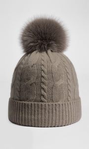 Cable-Knit Cashmere Beanie