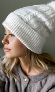 Cable-Knit Cashmere Beanie