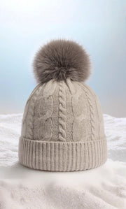 Cable-Knit Cashmere Beanie