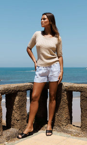 Selena Italian Linen Shorts