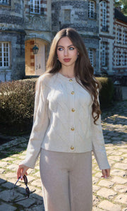Chamonix Cable Cashmere Cardigan