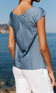 Clara Silk Cowl Neck Blouse