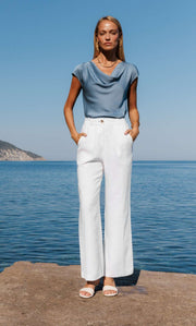 Clara Silk Cowl Neck Blouse