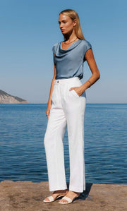Clara Silk Cowl Neck Blouse
