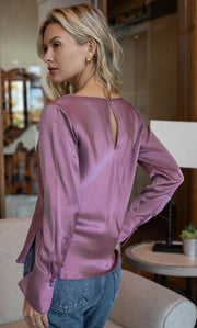 Claudia Silk Cowl Neck Blouse