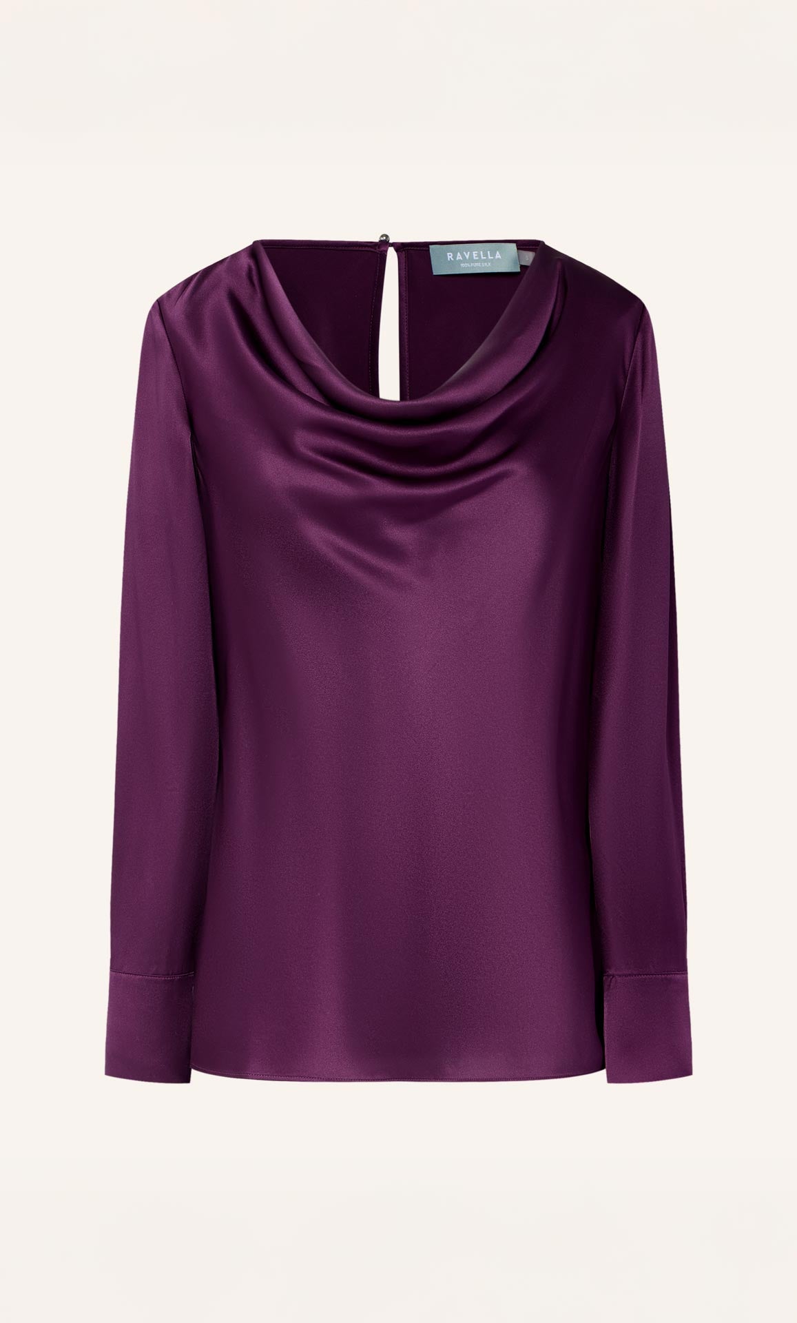 Claudia Silk Cowl Neck Blouse - 100% Silk | Ravella Luxury Silkwear