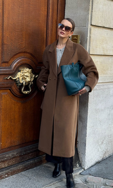 Raphaella Double-Breasted Cashmere Coat