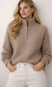 Cortina Cashmere Half-Zip Sweater