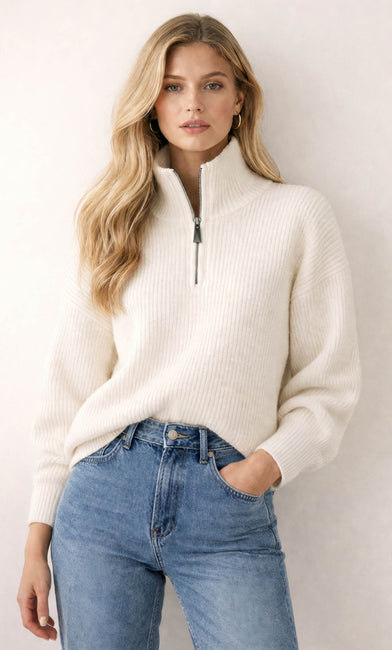 Cortina Cashmere Half-Zip Sweater
