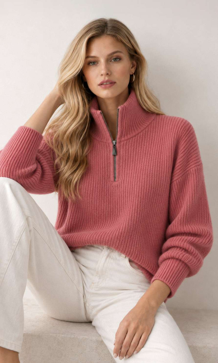 Cortina Cashmere Half-Zip Sweater