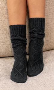 Diamond Cashmere Socks