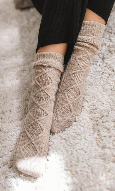 Diamond Cashmere Socks