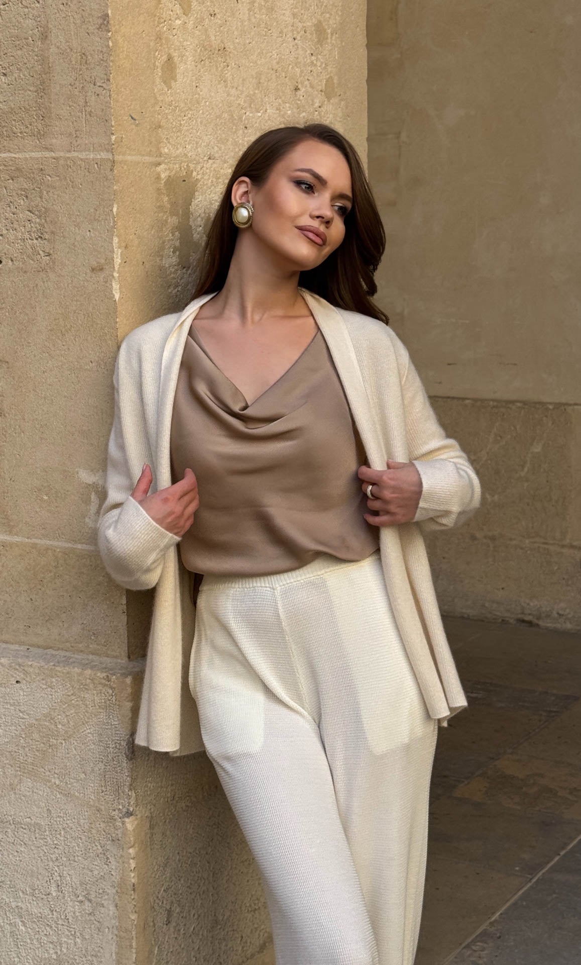 Jolie Wrap Cardigan - Cashmere & Silk | Ravella Luxury Knitwear