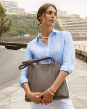 Madame Italian Leather Tote Bag