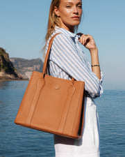 Madame Italian Leather Tote Bag