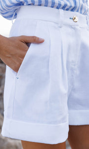 Selena Italian Linen Shorts