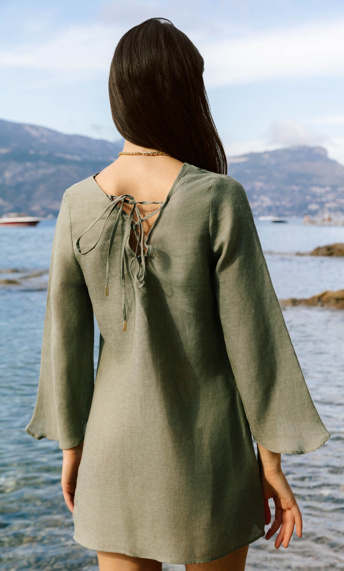 Portofino Linen Dress - Made in Italy | 100% Linen Tunic Dress Mediterranean Blue / M/8-10 Portofino Linen Dress - Made in Italy | 100% Linen Tunic Dress Mediterranean Blue / M/8-10