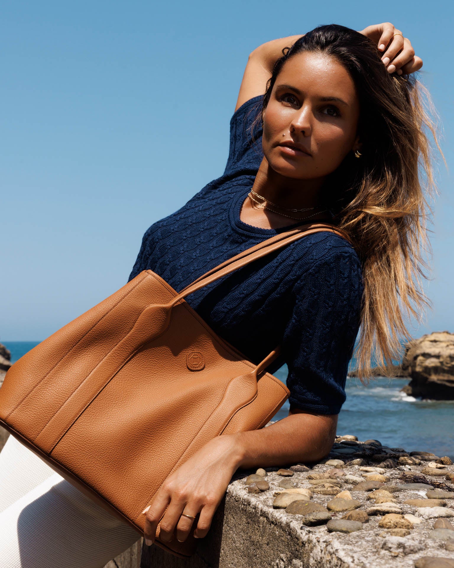 Madame Leather Tote Bag - Italian Leather | Ravella Italian Luxury